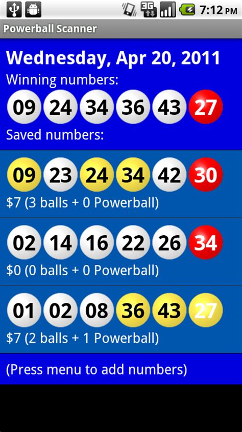 powerball scan